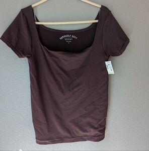 Seriously Soft Aeropostale Sculpt Chocolate Brown Top Xl